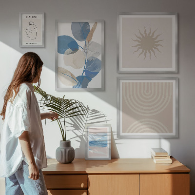 Gallery wall Stylish abstract plants