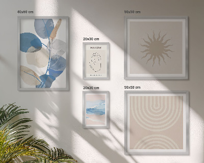 Gallery wall Stylish abstract plants
