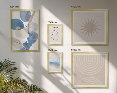 Gallery wall Stylish abstract plants