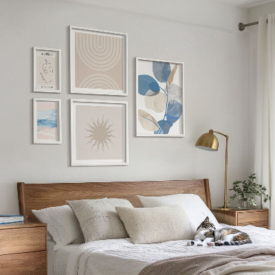 Gallery wall Stylish abstract plants