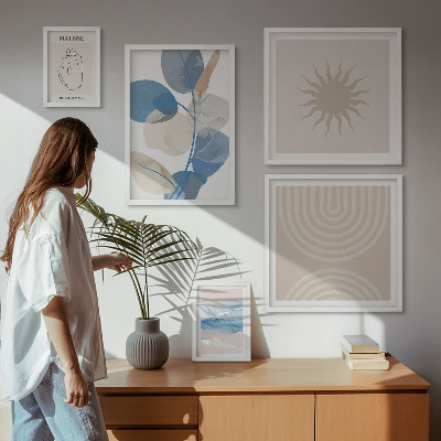 Gallery wall Stylish abstract plants