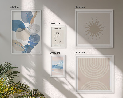 Gallery wall Stylish abstract plants