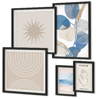 Gallery wall Stylish abstract plants