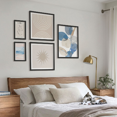Gallery wall Stylish abstract plants