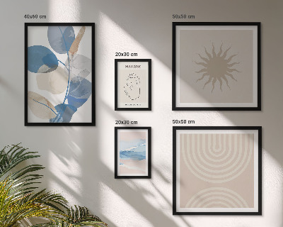 Gallery wall Stylish abstract plants