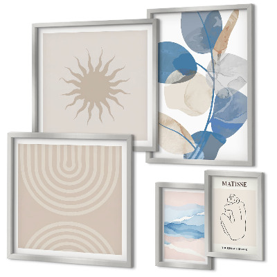 Gallery wall Stylish abstract plants