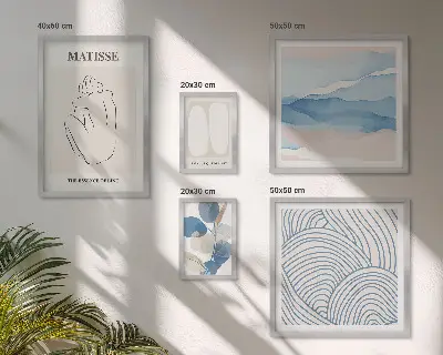 Framed nature abstract art print set stylish graphic wall decor