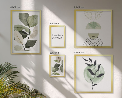 Set of 5 wall art pieces Stylish plant interior graphics