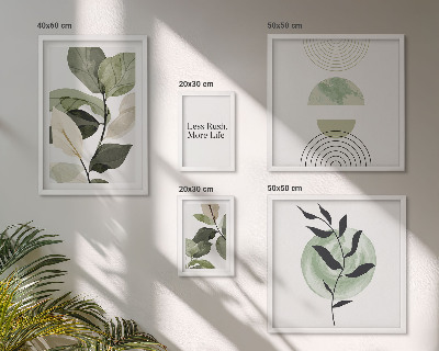 Set of 5 wall art pieces Stylish plant interior graphics