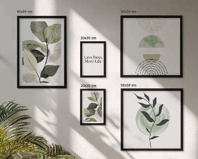 Set of 5 wall art pieces Stylish plant interior graphics