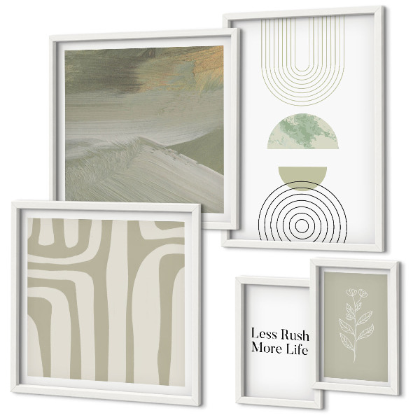 Gallery wall Stylish pastel nature graphics