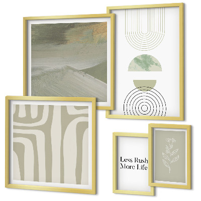 Gallery wall Stylish pastel nature graphics