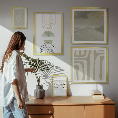 Gallery wall Stylish pastel nature graphics