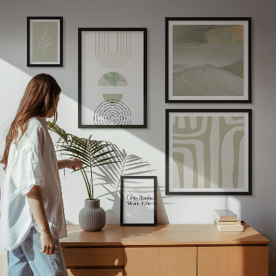 Gallery wall Stylish pastel nature graphics