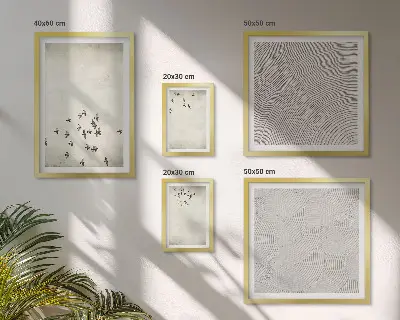 Minimalist bird wall art set of 5 pieces