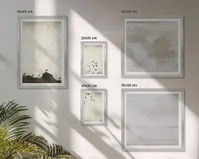 Framed photo set Minimalistic Birds in Flight