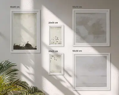 Framed photo set Minimalistic Birds in Flight