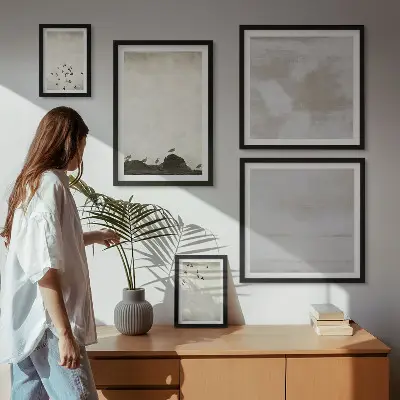 Framed photo set Minimalistic Birds in Flight