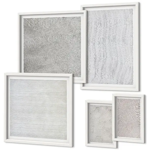 Sand patterns geometric wall art set set of 5 pieces
