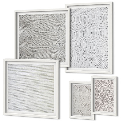 Set of 5 wall art pieces Sand patterns structures geometry