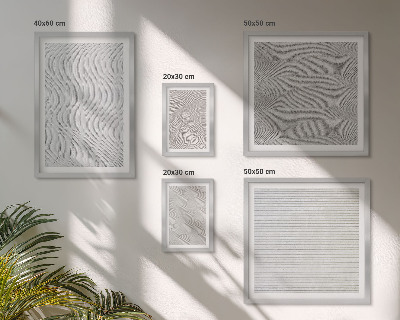 Set of 5 wall art pieces Sand patterns structures geometry