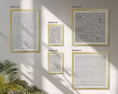 Sand patterns geometric wall art set set of 5 pieces