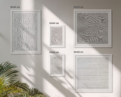 Set of 5 wall art pieces Sand patterns structures geometry