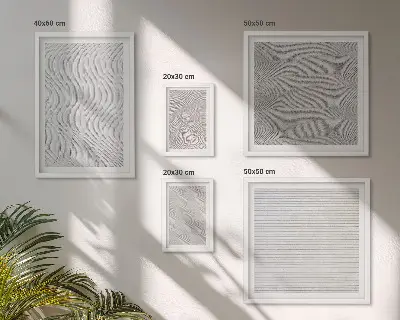 Sand patterns geometric wall art set set of 5 pieces