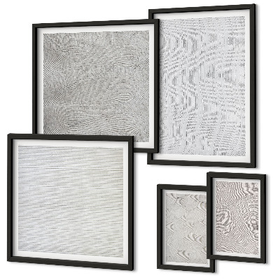 Set of 5 wall art pieces Sand patterns structures geometry