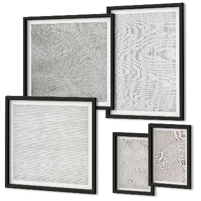 Sand patterns geometric wall art set set of 5 pieces