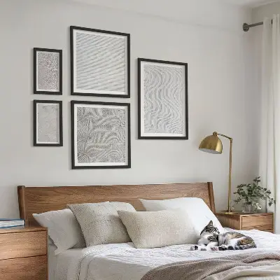 Sand patterns geometric wall art set set of 5 pieces