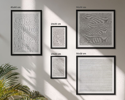 Set of 5 wall art pieces Sand patterns structures geometry