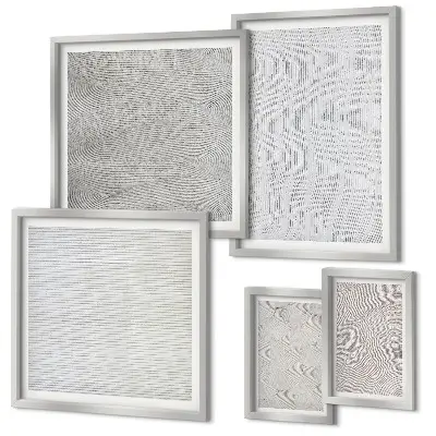 Sand patterns geometric wall art set set of 5 pieces