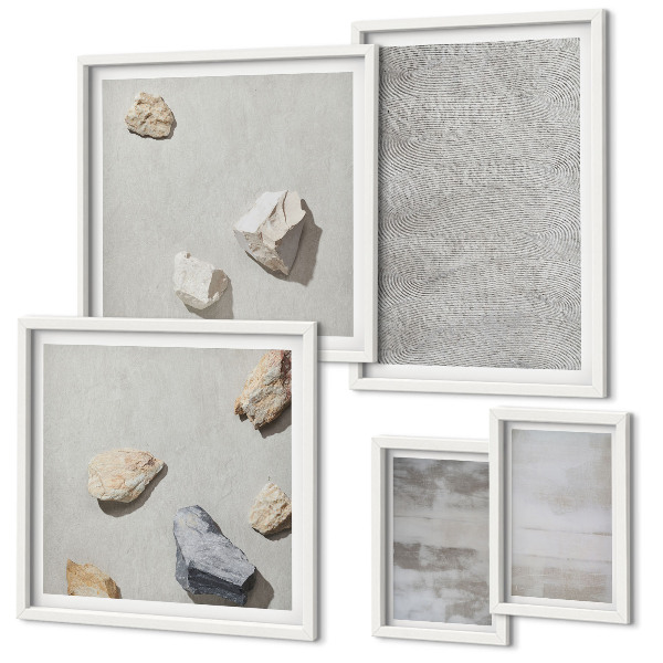 Gallery wall Modern minimalist textures