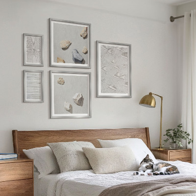 Framed photo set Geometric cardboard stones