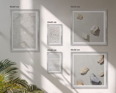 Framed photo set Geometric cardboard stones