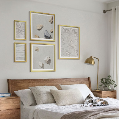 Framed photo set Geometric cardboard stones