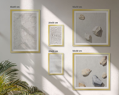 Framed photo set Geometric cardboard stones