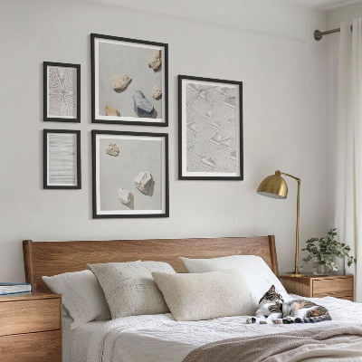Framed photo set Geometric cardboard stones