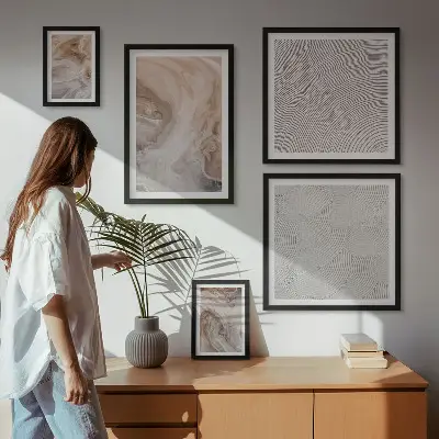 5-Piece Marble Stone Texture Wall Art Set set of 5 contemporary marble stone texture canvas panels