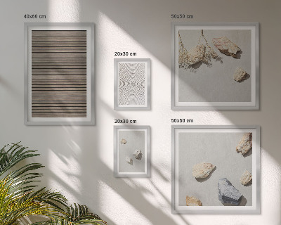 Framed photo set Natural textures wood stones
