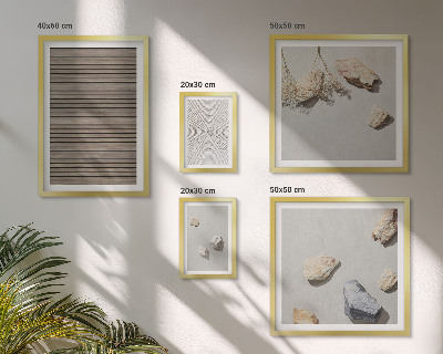 Framed photo set Natural textures wood stones