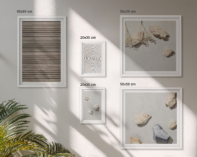 Framed photo set Natural textures wood stones
