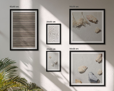 Framed photo set Natural textures wood stones