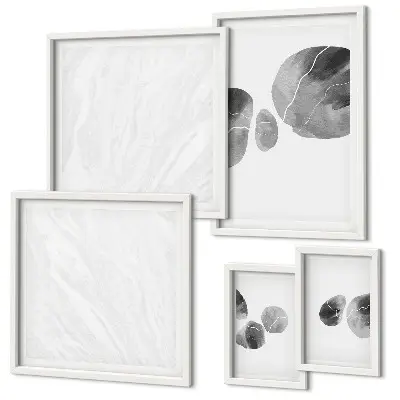 Abstract paint splashes wall art set of 5 pieces