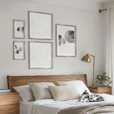 Abstract paint splashes wall art set of 5 pieces