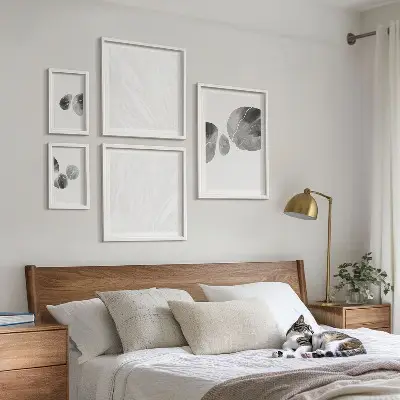 Abstract paint splashes wall art set of 5 pieces