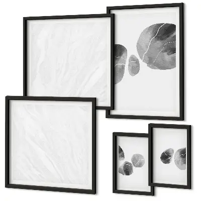 Abstract paint splashes wall art set of 5 pieces