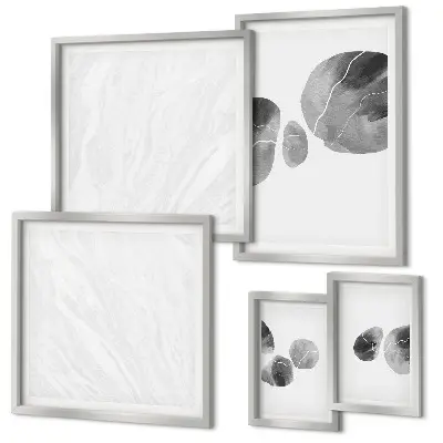 Abstract paint splashes wall art set of 5 pieces