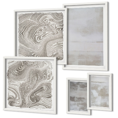Framed photo set Worn textures modern style